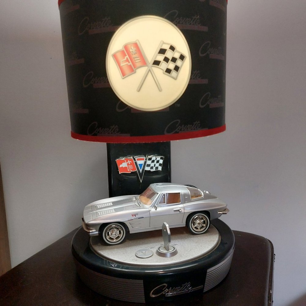 Corvette Lampshade Lamp Car Sport Cars Sting Ray Makes Car Noises -1963 Corvette